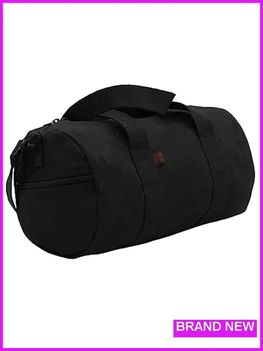 Heavy-Duty Canvas Travel Duffel Bag with Shoulder Strap, Water Resistant, 44L